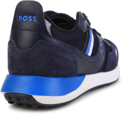 BOSS Kidswear Gestreepte sneakers Zwart