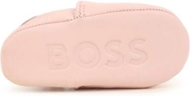 BOSS Kidswear Leren sneakers Roze