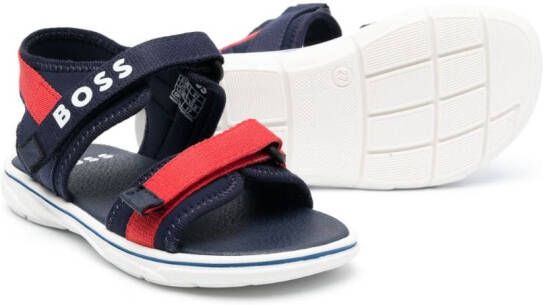 BOSS Kidswear Sandalen met klittenband Blauw