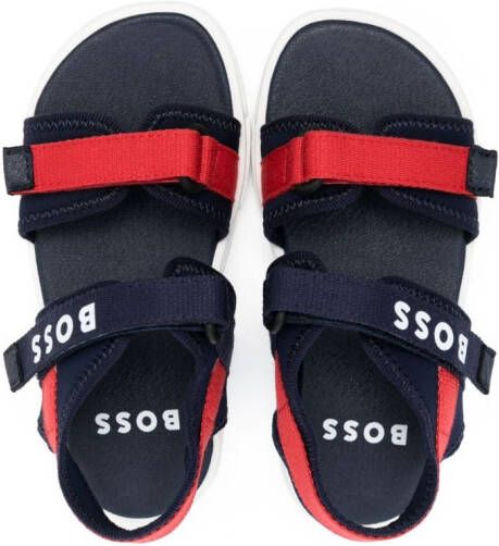 BOSS Kidswear Sandalen met klittenband Blauw