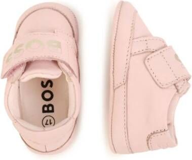 BOSS Kidswear Leren slippers Roze