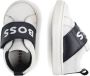 BOSS Kidswear Leren sneakers met logoprint Wit - Thumbnail 3