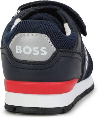 BOSS Kidswear Sneakers met logo Blauw