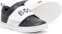 BOSS Kidswear Leren sneakers met logoband Blauw - Thumbnail 2