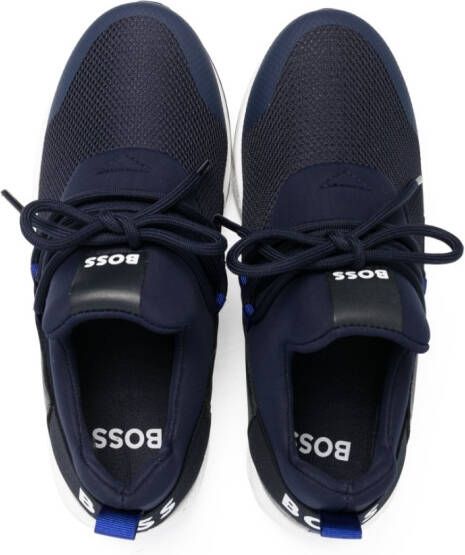 BOSS Kidswear Low-top sneakers Blauw