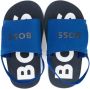BOSS Kidswear Sandalen met logoprint Blauw - Thumbnail 3