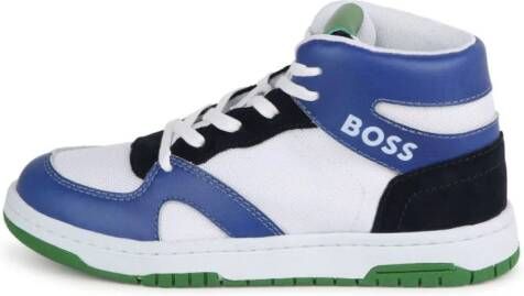BOSS Kidswear Sneakers met colourblocking Wit
