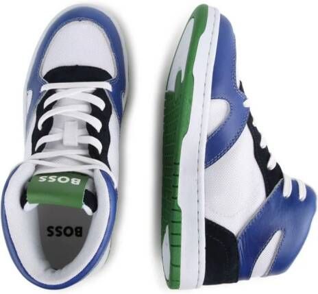 BOSS Kidswear Sneakers met colourblocking Wit