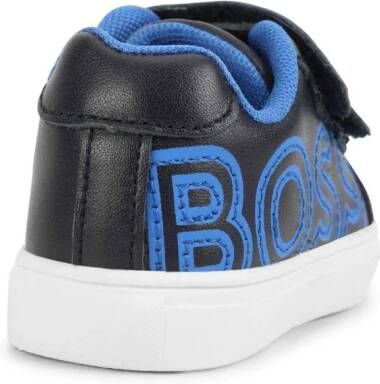 BOSS Kidswear Sneakers met geborduurd logo Zwart
