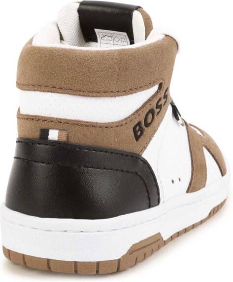 BOSS Kidswear Sneakers met logo Bruin