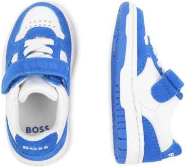 BOSS Kidswear Sneakers met logo-reliëf Blauw