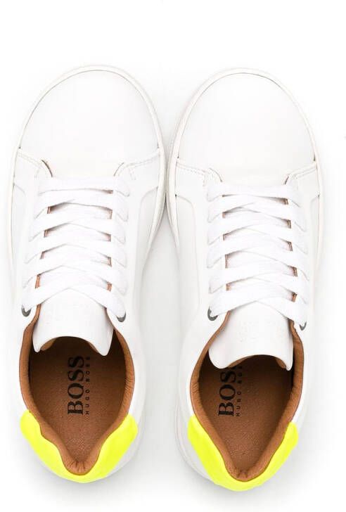 BOSS Kidswear Sneakers met logoprint Wit