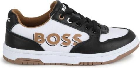 BOSS Kidswear Sneakers met vlakken Zwart