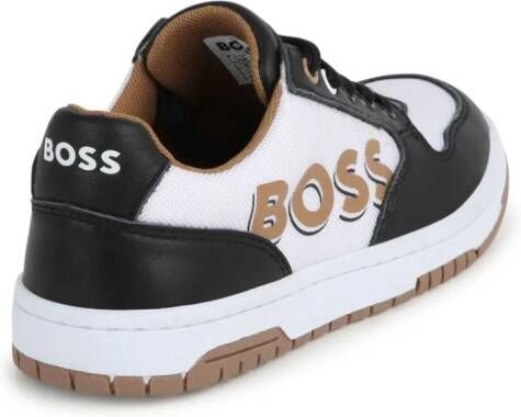 BOSS Kidswear Sneakers met vlakken Zwart