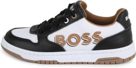 BOSS Kidswear Sneakers met vlakken Zwart