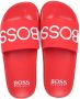 BOSS Kidswear Teenslippers met logoprint Rood - Thumbnail 4