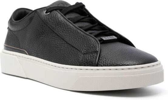 BOSS Leren sneakers Zwart