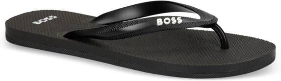 BOSS Teenslippers verfraaid met logo Zwart