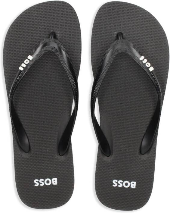 BOSS Teenslippers verfraaid met logo Zwart
