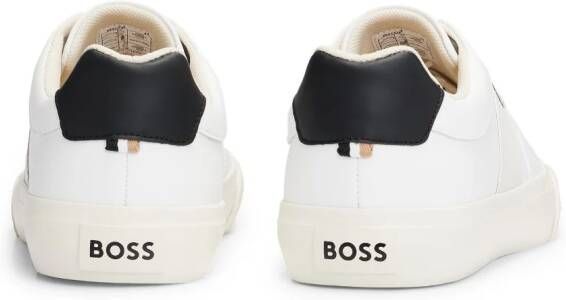 BOSS Sneakers met logoprint en vlakken Wit