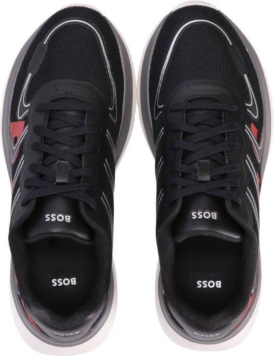 BOSS Sneakers met reflecterend detail Zwart