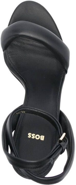 BOSS Sandalen met logo-bedel Zwart