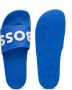 BOSS Slippers met logo-reliëf Blauw - Thumbnail 4