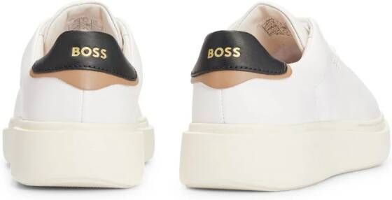 BOSS Sneakers met logo-reliëf Wit