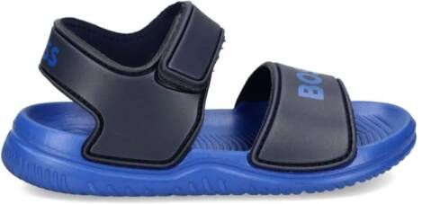 BOSS Sandalen met klittenband Blauw