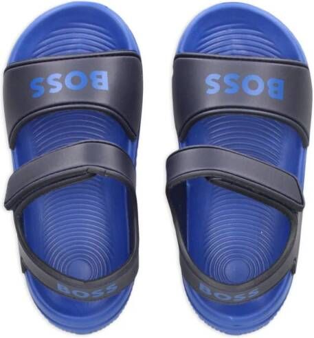 BOSS Sandalen met klittenband Blauw
