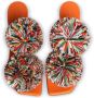 Bottega Veneta Adam Coaxial 90 mm sandalen met pompon Oranje - Thumbnail 4