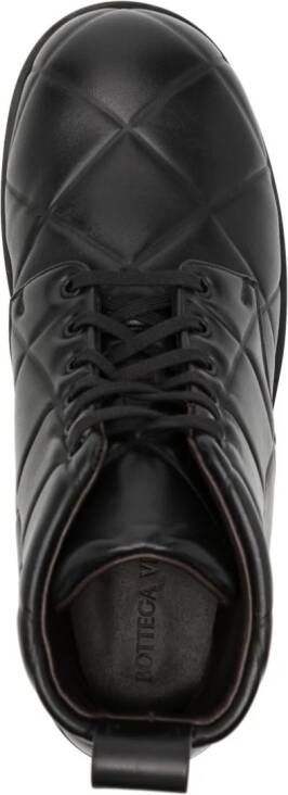 Bottega Veneta ankle length leather boots Zwart
