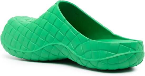 Bottega Veneta Beebee Clog slippers met ronde neus Groen