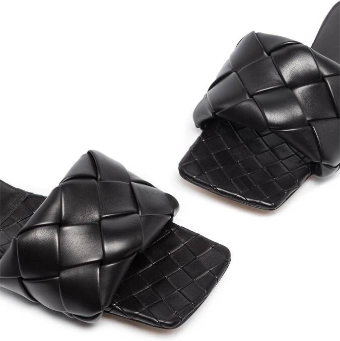 Bottega Veneta Geweven sandalen Zwart