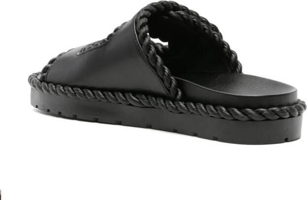 Bottega Veneta Jack Torchon slippers Zwart