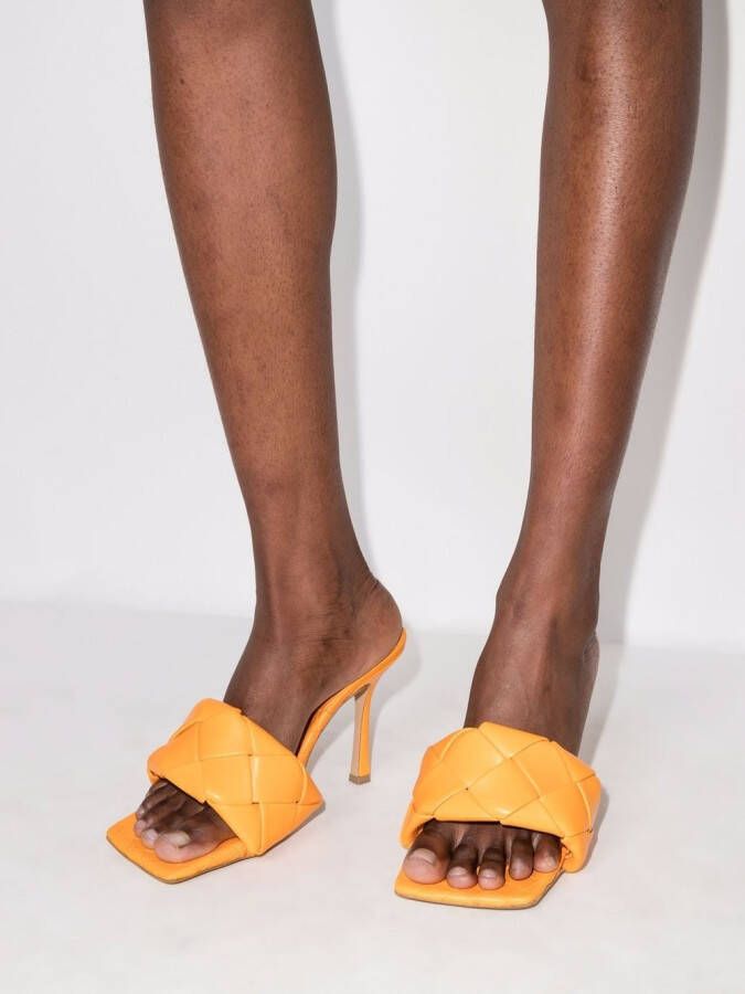 Bottega Veneta Lido maxi sandalen Oranje