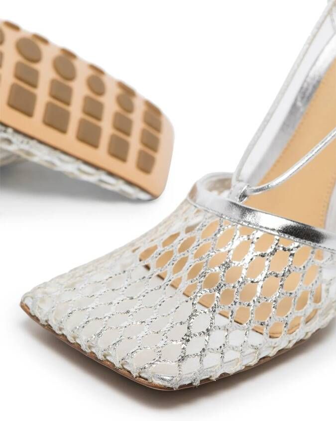 Bottega Veneta Metallic sandalen Zilver