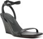 Brunello Cucinelli 90 mm leren sandalen met sleehak Zwart - Thumbnail 2