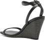 Brunello Cucinelli 90 mm leren sandalen met sleehak Zwart - Thumbnail 3