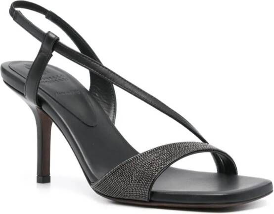 Brunello Cucinelli Leren sandalen Zilver