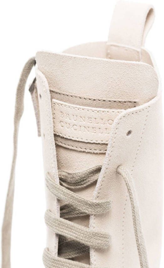 Brunello Cucinelli Chunky combat boots Beige