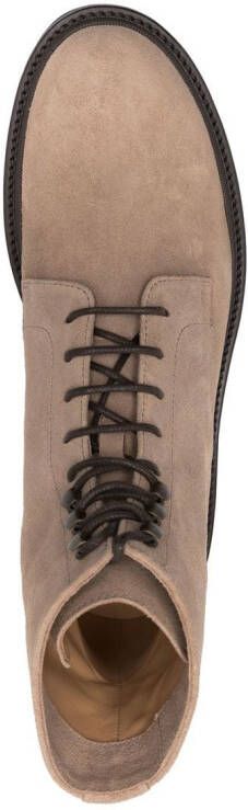 Brunello Cucinelli Enkellaarzen met veters Beige