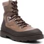 Brunello Cucinelli Enkellaarzen met veters Bruin - Thumbnail 2