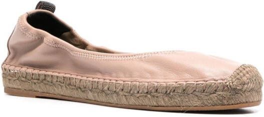Brunello Cucinelli Espadrilles met ballerina's Roze