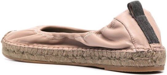 Brunello Cucinelli Espadrilles met ballerina's Roze