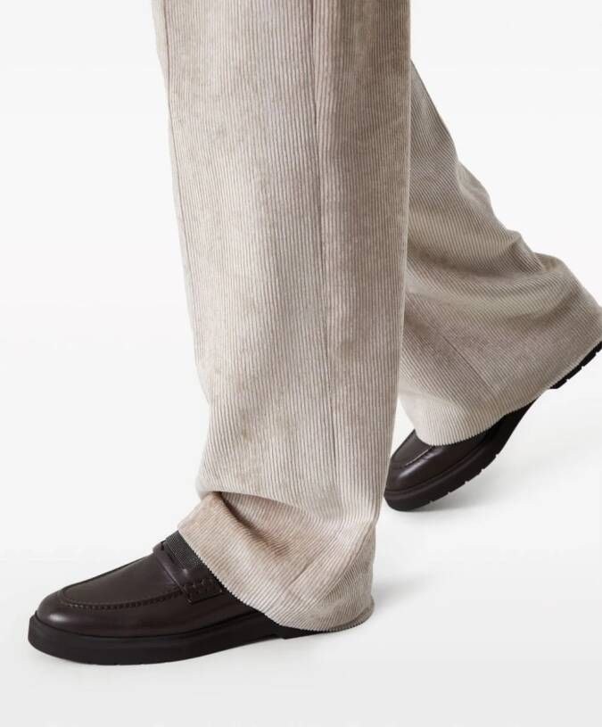 Brunello Cucinelli Gelakte loafers Bruin