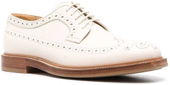 Brunello Cucinelli Geperforeerde Derby schoenen Beige