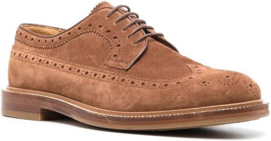 Brunello Cucinelli Suède brogues Bruin