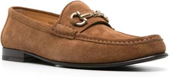 Brunello Cucinelli Horsebit suède loafers Bruin