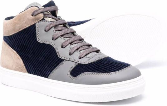 Brunello Cucinelli Kids High-top sneakers Blauw